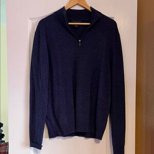 Bloomingdale's Men's Half-Zip Cashmere Sweater in Navy